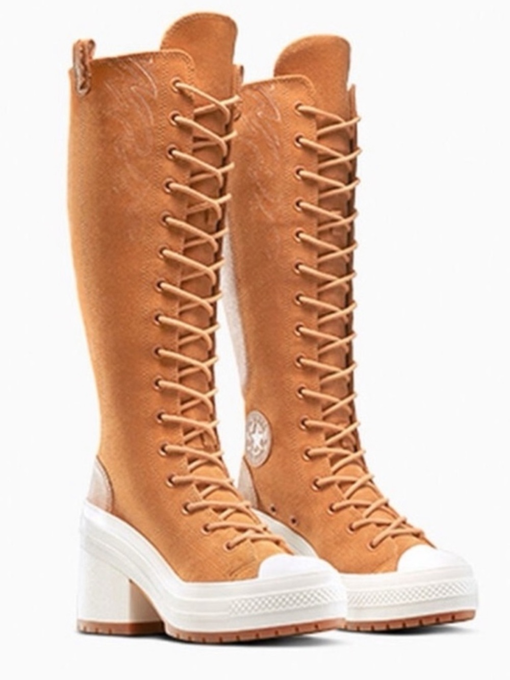 NWOB Converse Chuck 70 De Luxe Heel XX- Hi Western Suede Boots size 6.5 - Picture 2 of 8